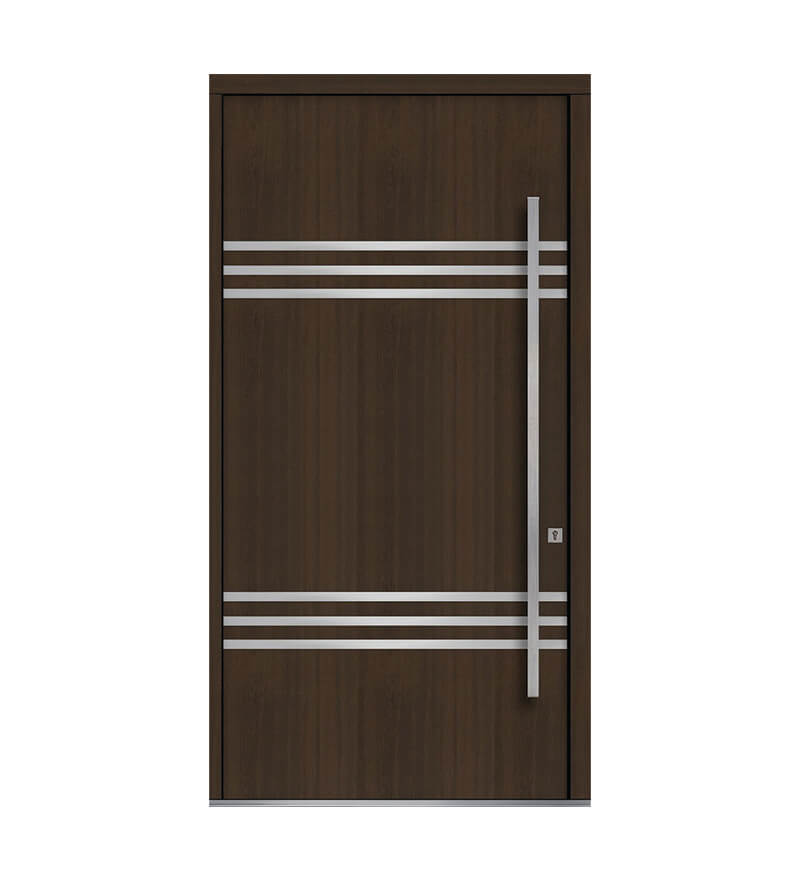 Cửa Gỗ Composite Chỉ Nhôm C08