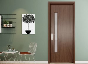 Cửa gỗ COMPOSITE Phào nổi phong cách thiết kế xanh